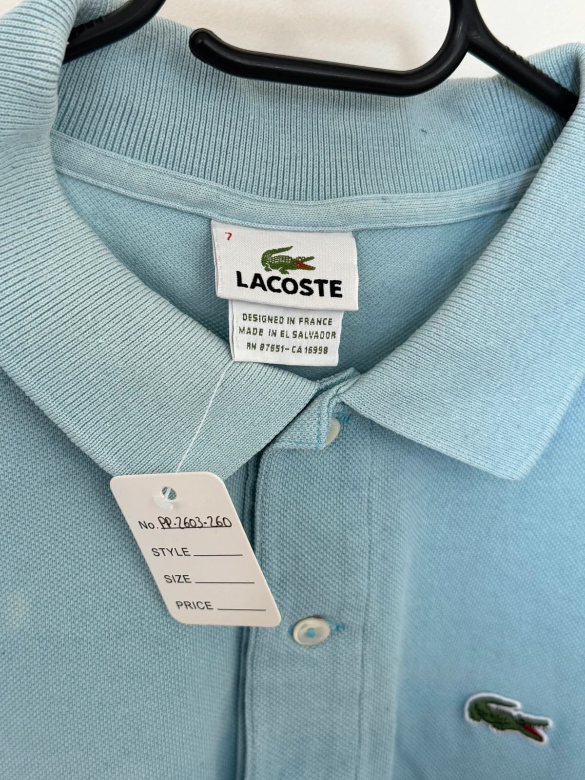 Polo piqué Lacoste bleu ciel taille 7/XL - PP2603260 - Photo 8/10
