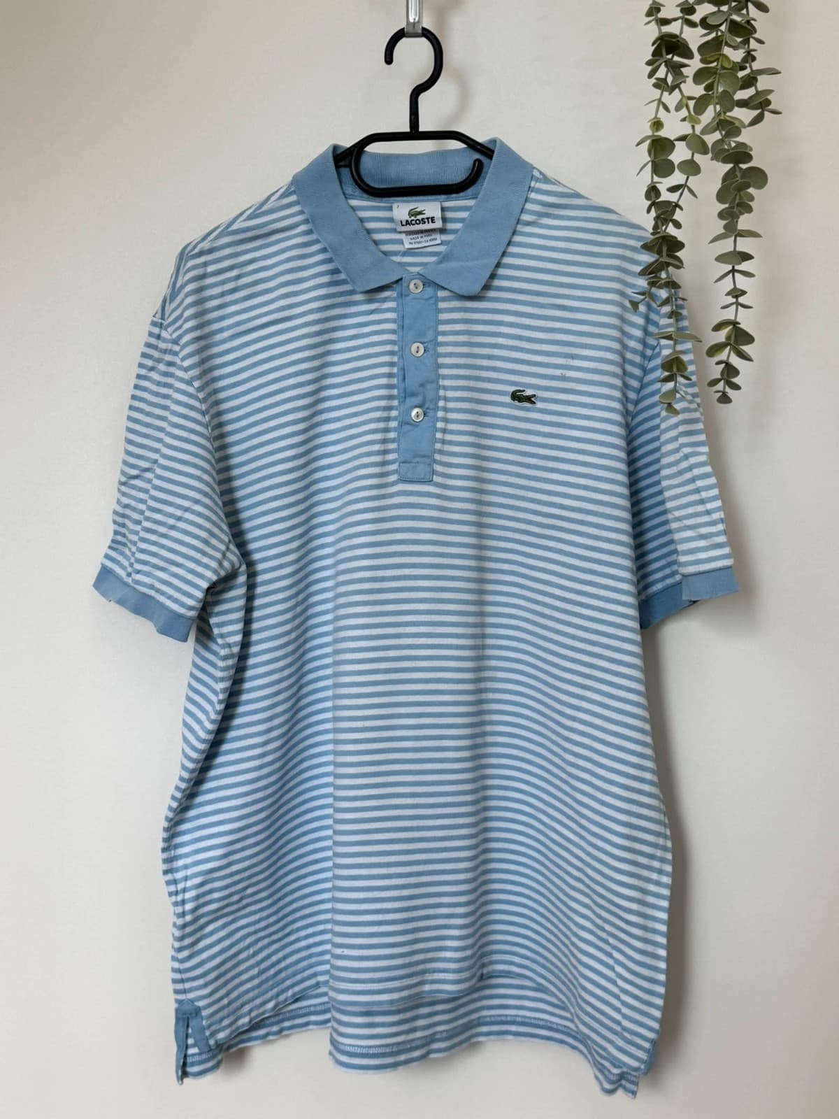 Polo Lacoste rayé bleu ciel taille 7/XXL - PP2603288 - Photo 2/9