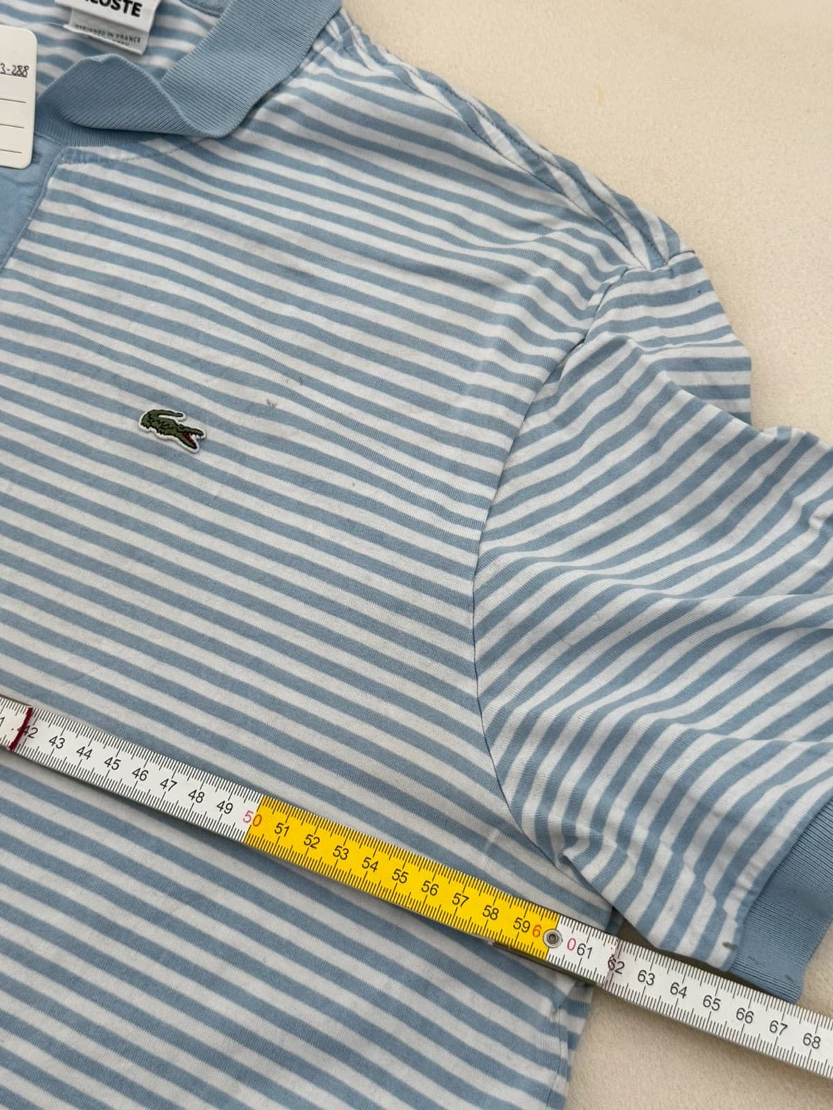 Polo Lacoste rayé bleu ciel taille 7/XXL - PP2603288 - Photo 8/9