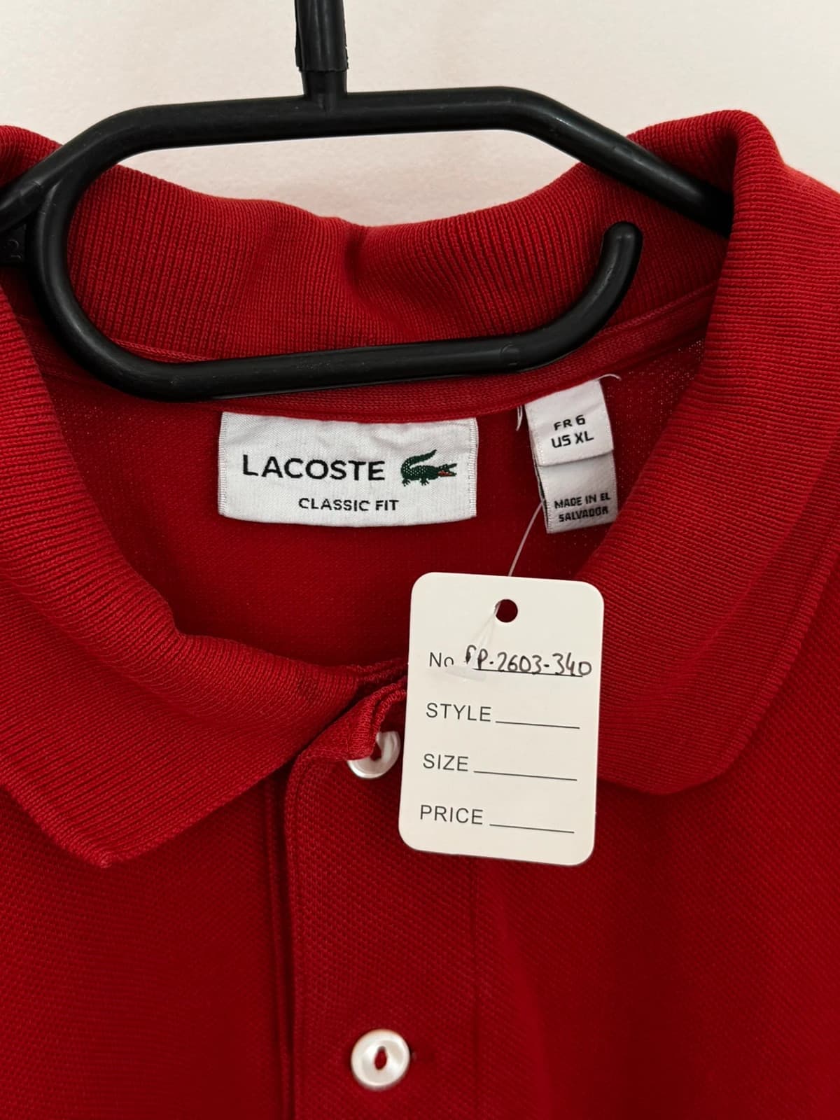 Polo piqué classic fit Lacoste rouge taille 6/XL - PP2603340 - Photo 4/9