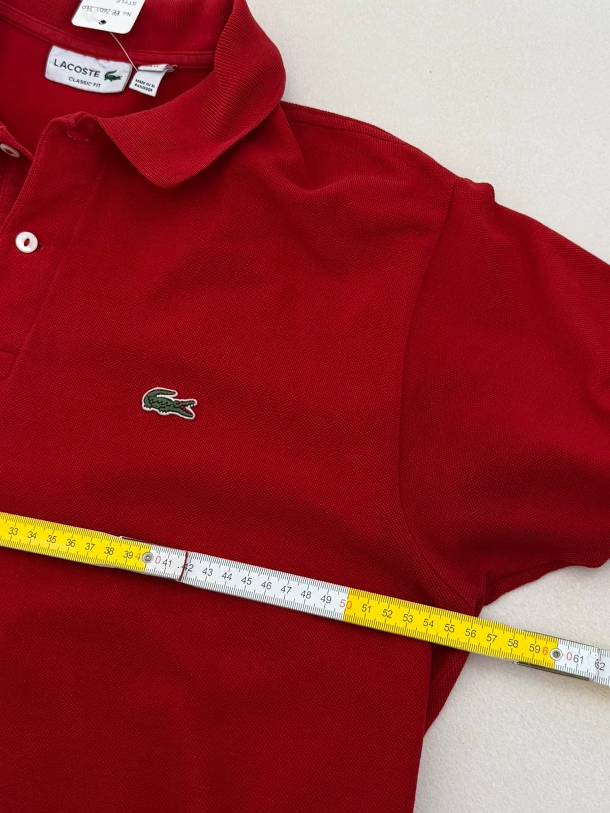 Polo piqué classic fit Lacoste rouge taille 6/XL - PP2603340 - Photo 8/9