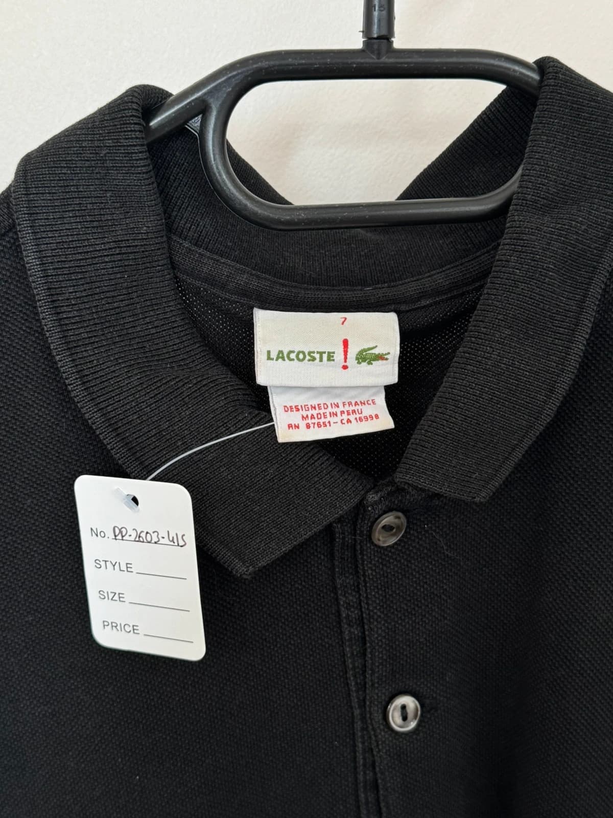 Polo piqué Lacoste Live noir taille 7/XL - PP2603415 - Photo 4/8