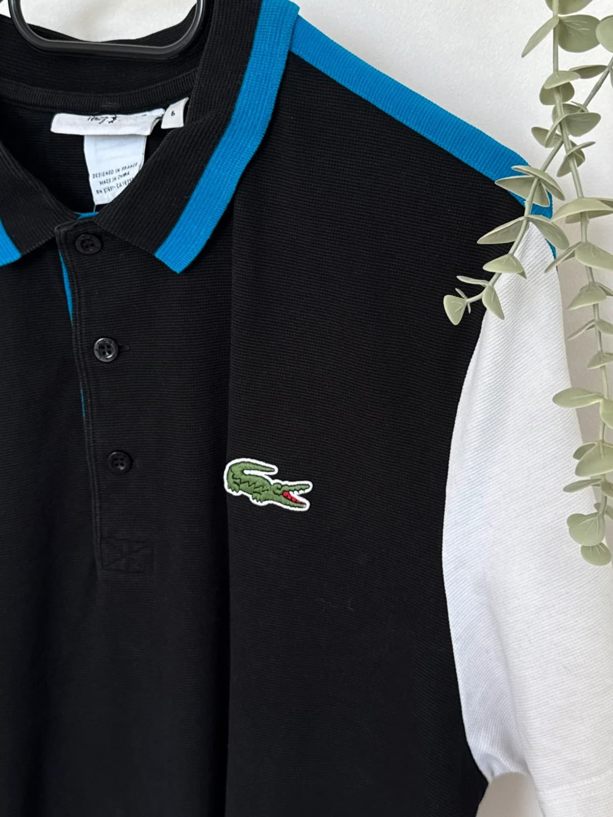 Polo piqué souple Lacoste Andy Roddick noir bleu blanc taille 6/L - PP2603416 - Photo 6/11