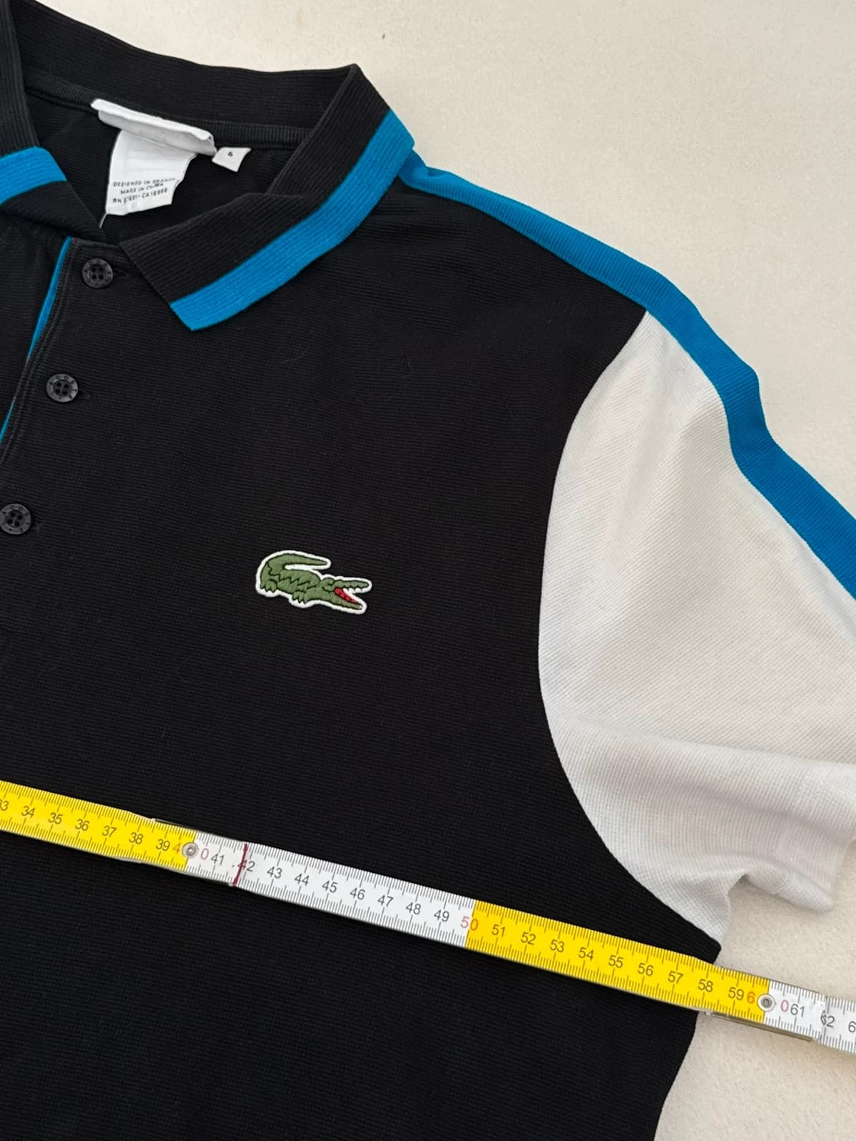 Polo piqué souple Lacoste Andy Roddick noir bleu blanc taille 6/L - PP2603416 - Photo 10/11