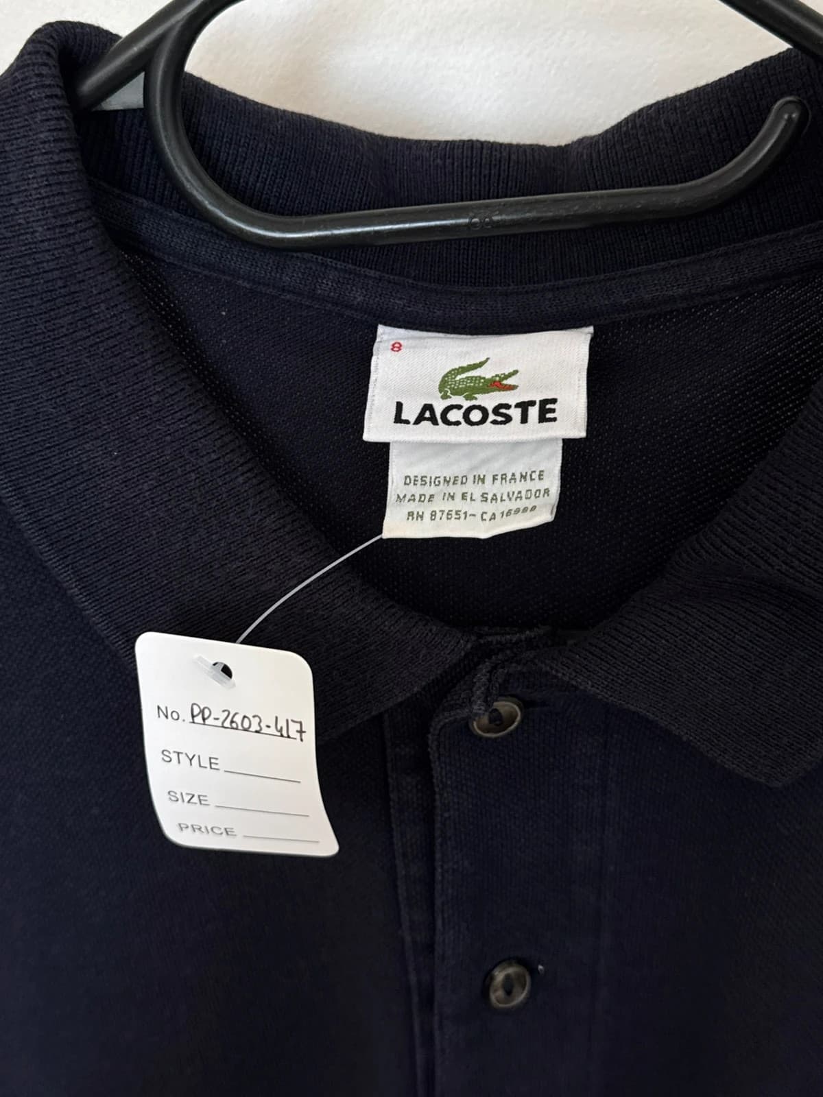 Lacoste piké póló, tengerészkék, 8/XXL méret - PP2603417 – fotó: 4/10