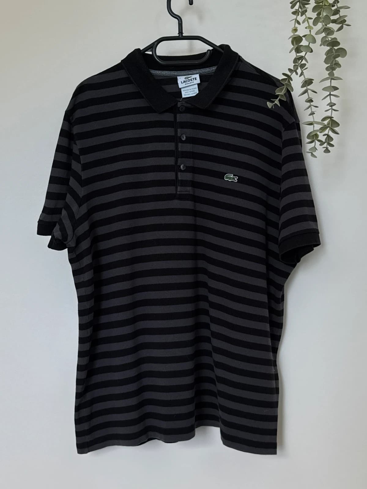 Polo piqué Lacoste rayé noir gris taille 7/XL - PP2603281 - Photo 2/10