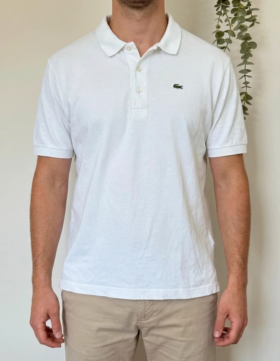 Polo jersey Lacoste blanc taille 7/XL - PP2603359 - Photo 1/9