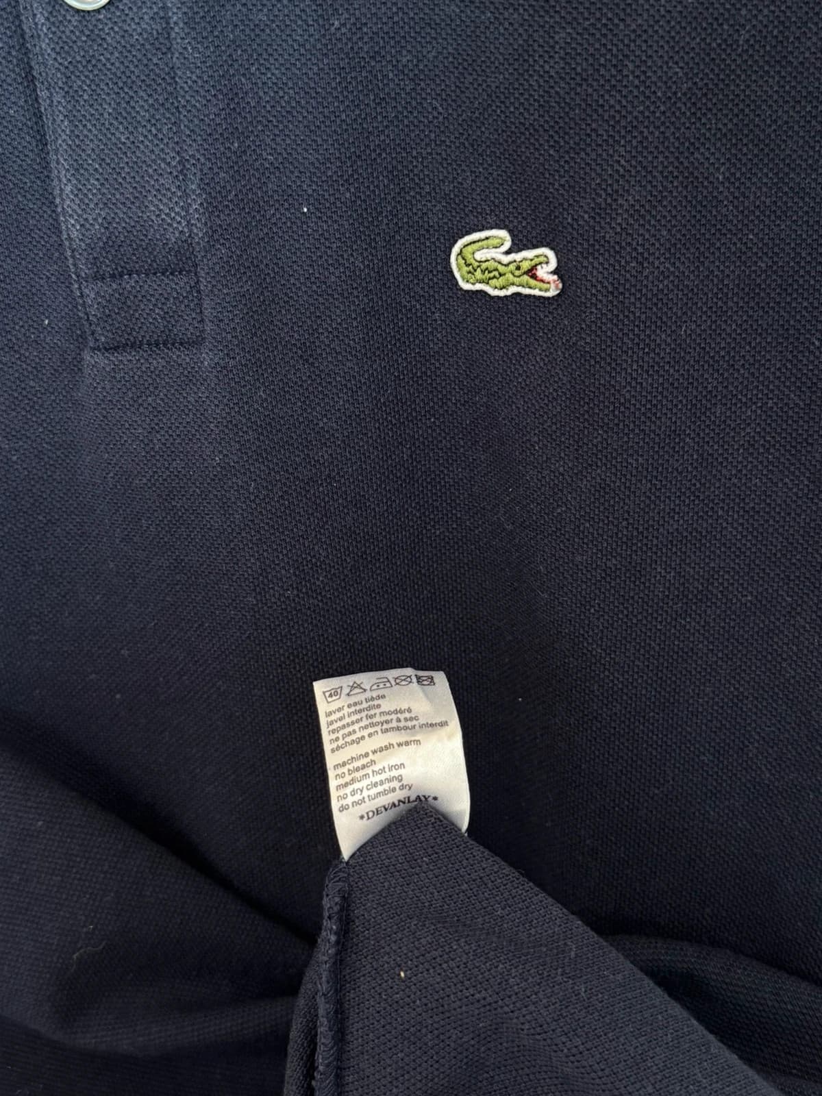Polo piqué Lacoste bleu marine taille 16/S - PP2603390 - Photo 6/8