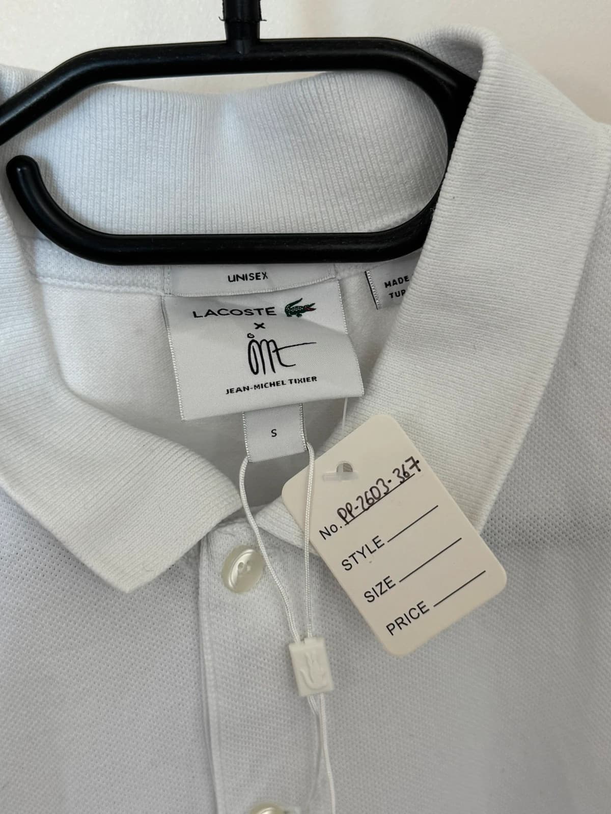 Polo piqué Lacoste x Jean-Michel Tixier blanc imprimé taille S - PP2603367 - Photo 5/9