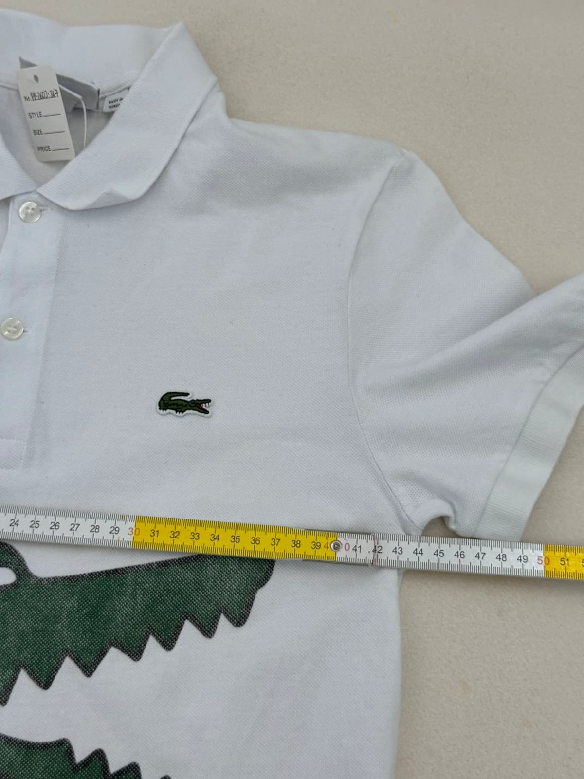 Polo piqué Lacoste x Jean-Michel Tixier blanc imprimé taille S - PP2603367 - Photo 8/9