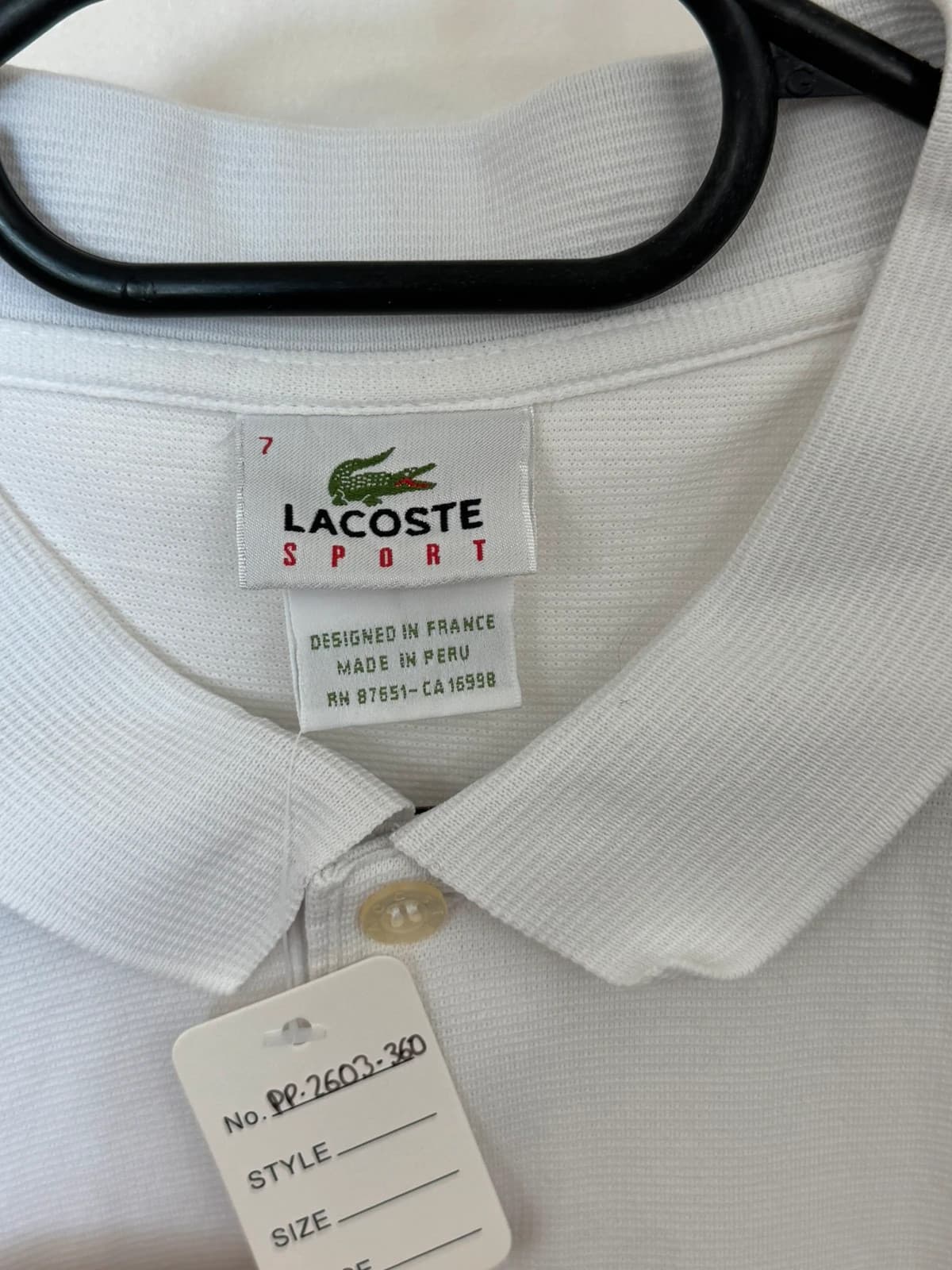 Polo piqué Lacoste Sport blanc taille 7/XXL - PP2603360 - Photo 4/9