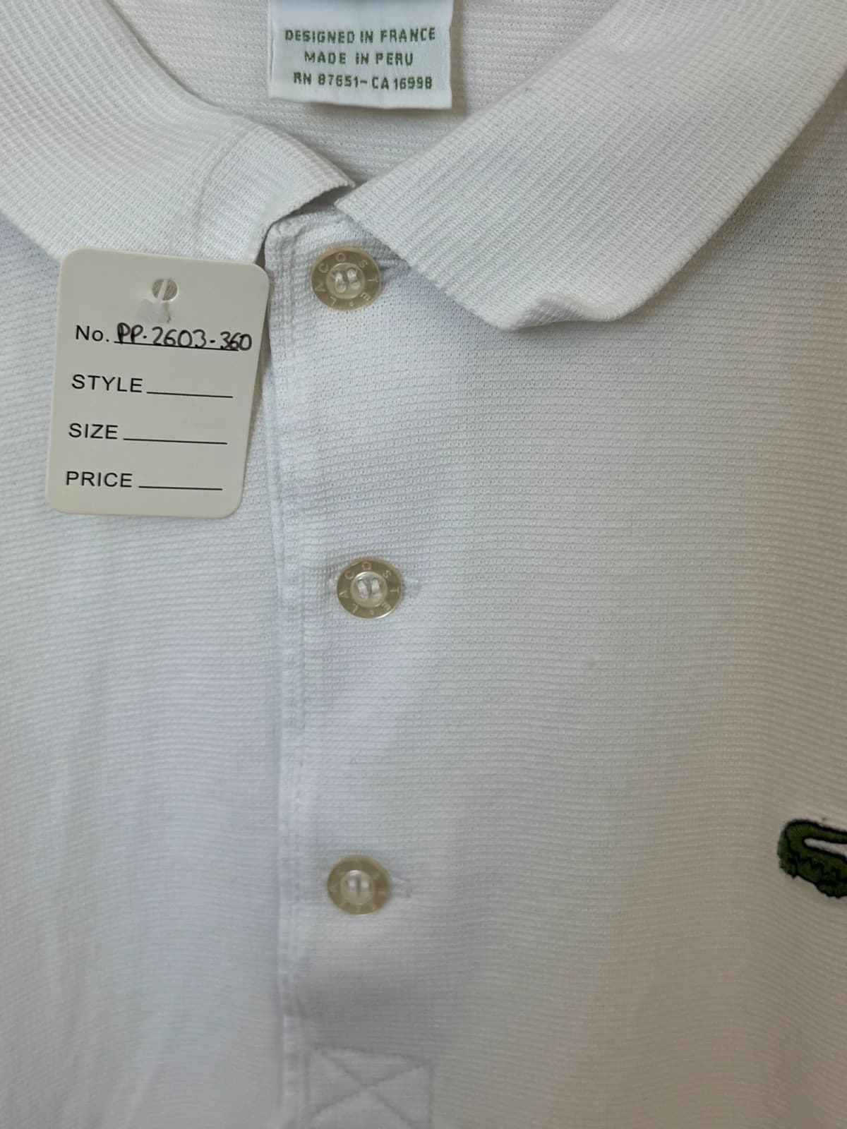 Polo piqué Lacoste Sport blanc taille 7/XXL - PP2603360 - Photo 5/9