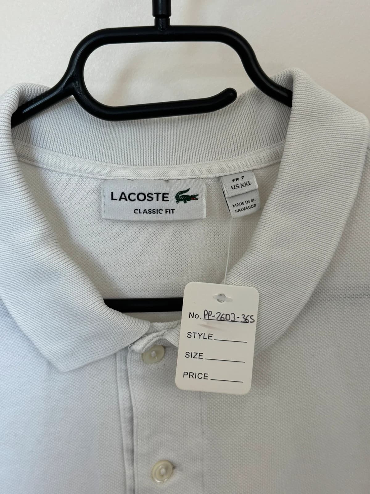 Polo piqué classic fit Lacoste blanc taille 7/XXL - PP2603365 - Photo 4/8