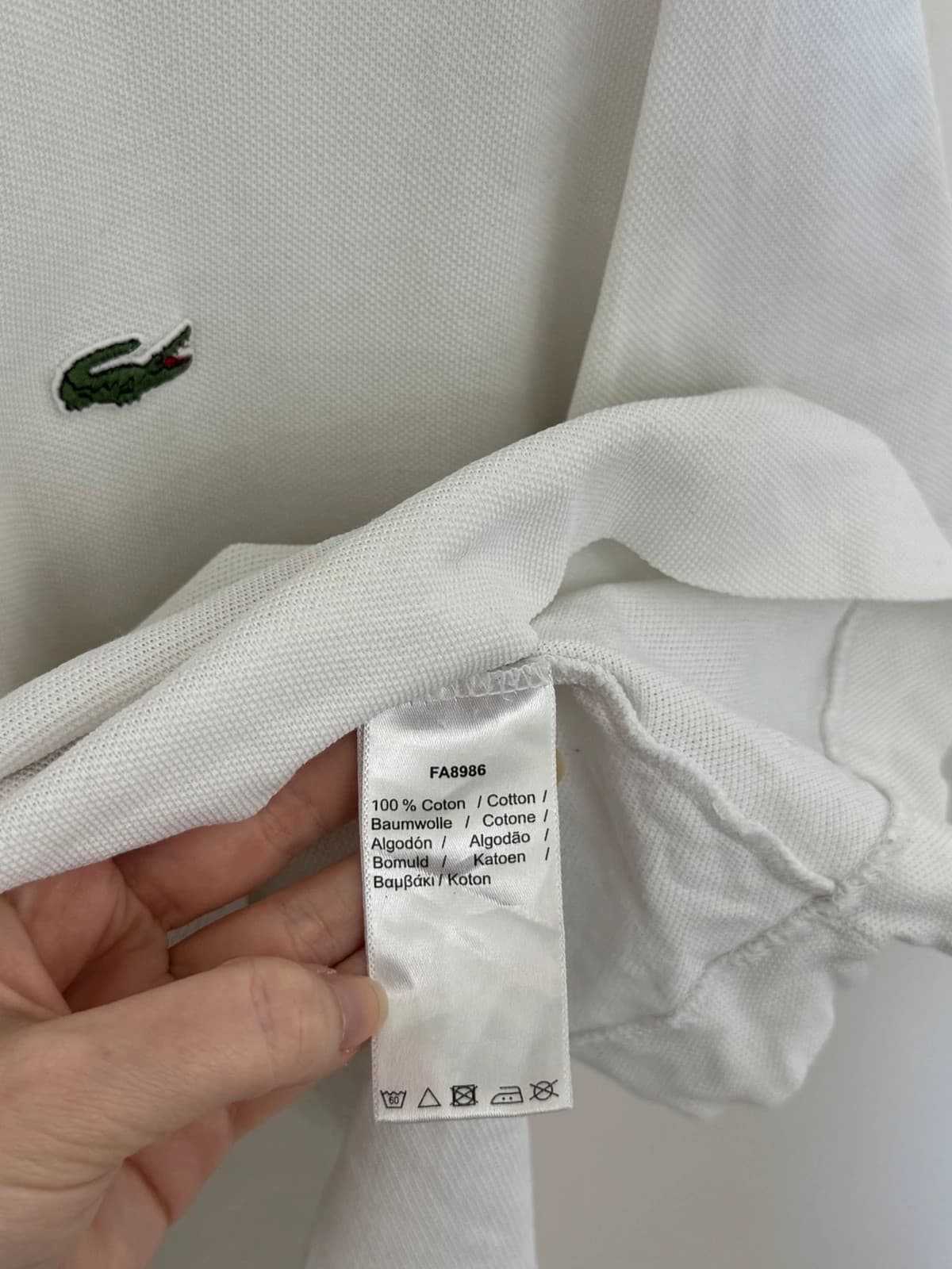 Polo piqué classic fit Lacoste blanc taille 7/XXL - PP2603365 - Photo 5/8