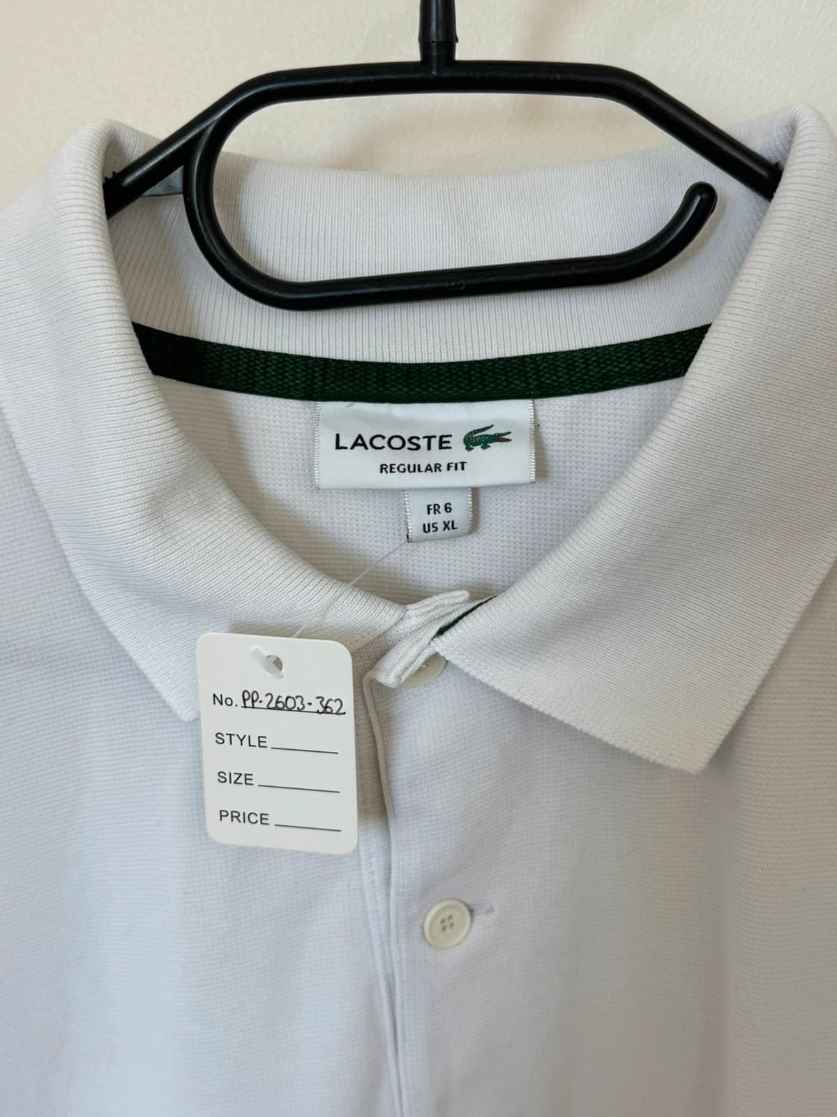 Polo piqué regular fit Lacoste blanc taille 6/XL - PP2603362 - Photo 4/9
