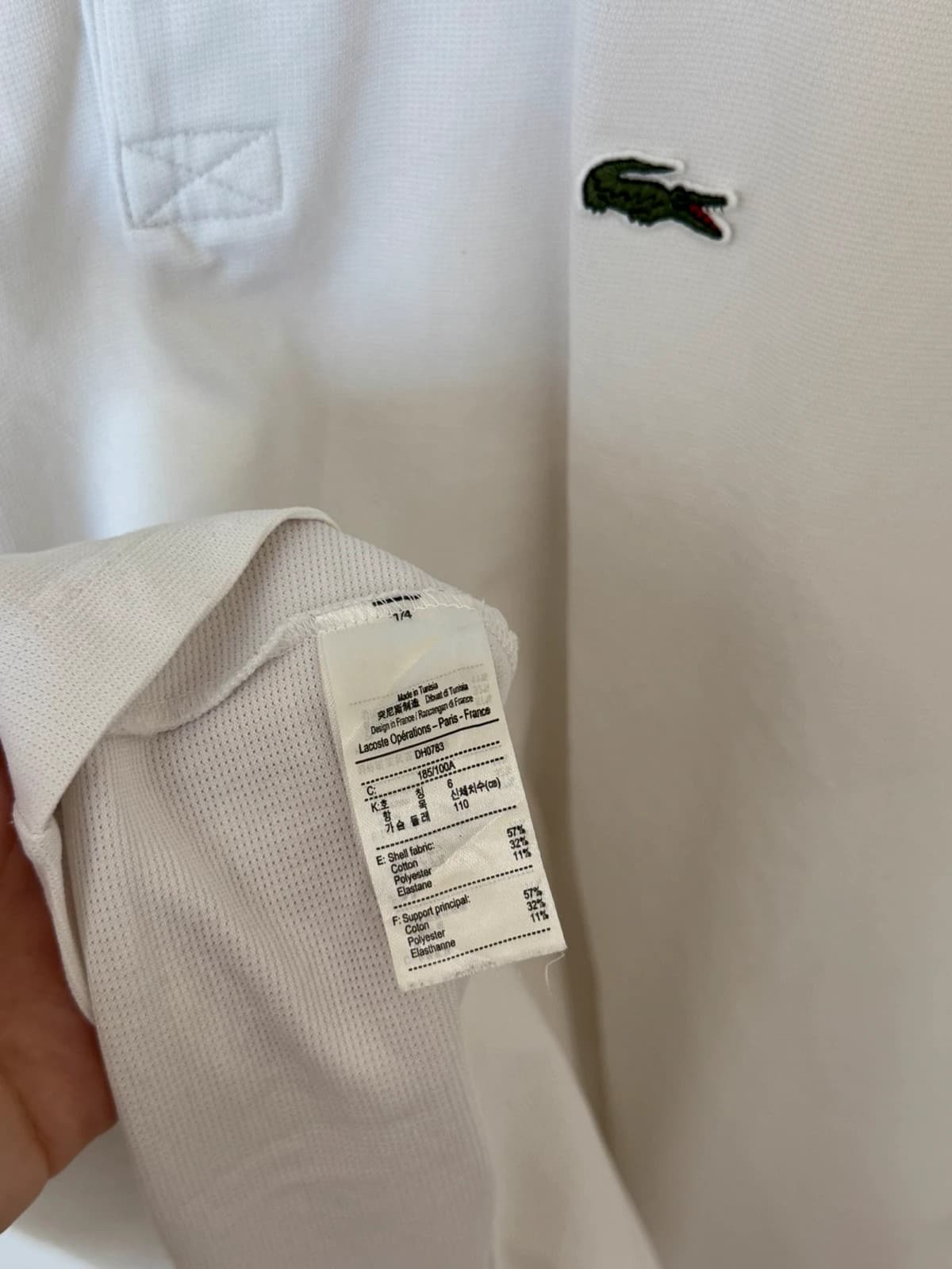 Polo piqué regular fit Lacoste blanc taille 6/XL - PP2603362 - Photo 5/9