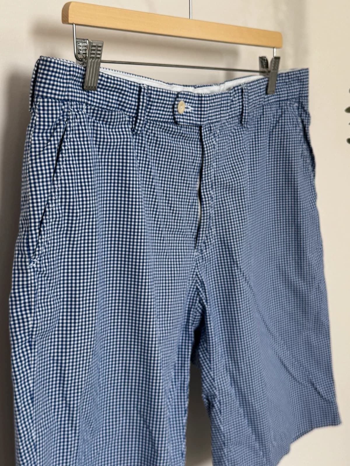 Short chino vichy Polo Ralph Lauren bleu blanc taille W36/XL - PP2603117 - Photo 3/10