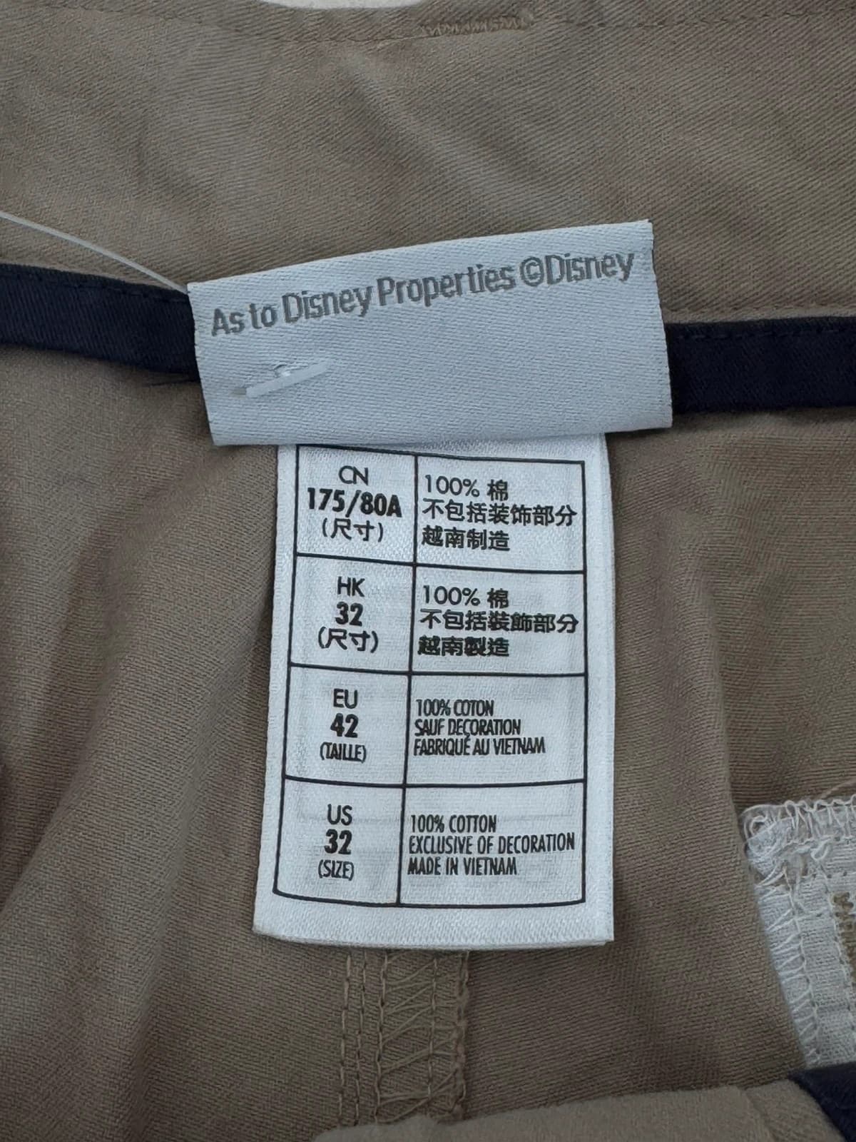 Short chino Disney Mickey beige taille W32/M - PP2603118 - Photo 8/10