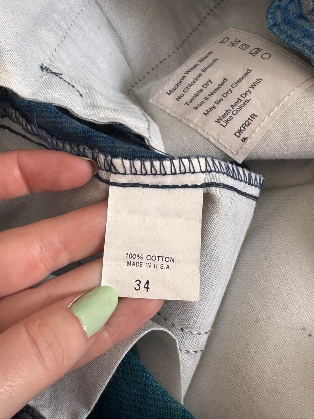 Short à carreaux Dockers Made in USA bleu vert taille 34/W34 - FP2603131 - Photo 4/10