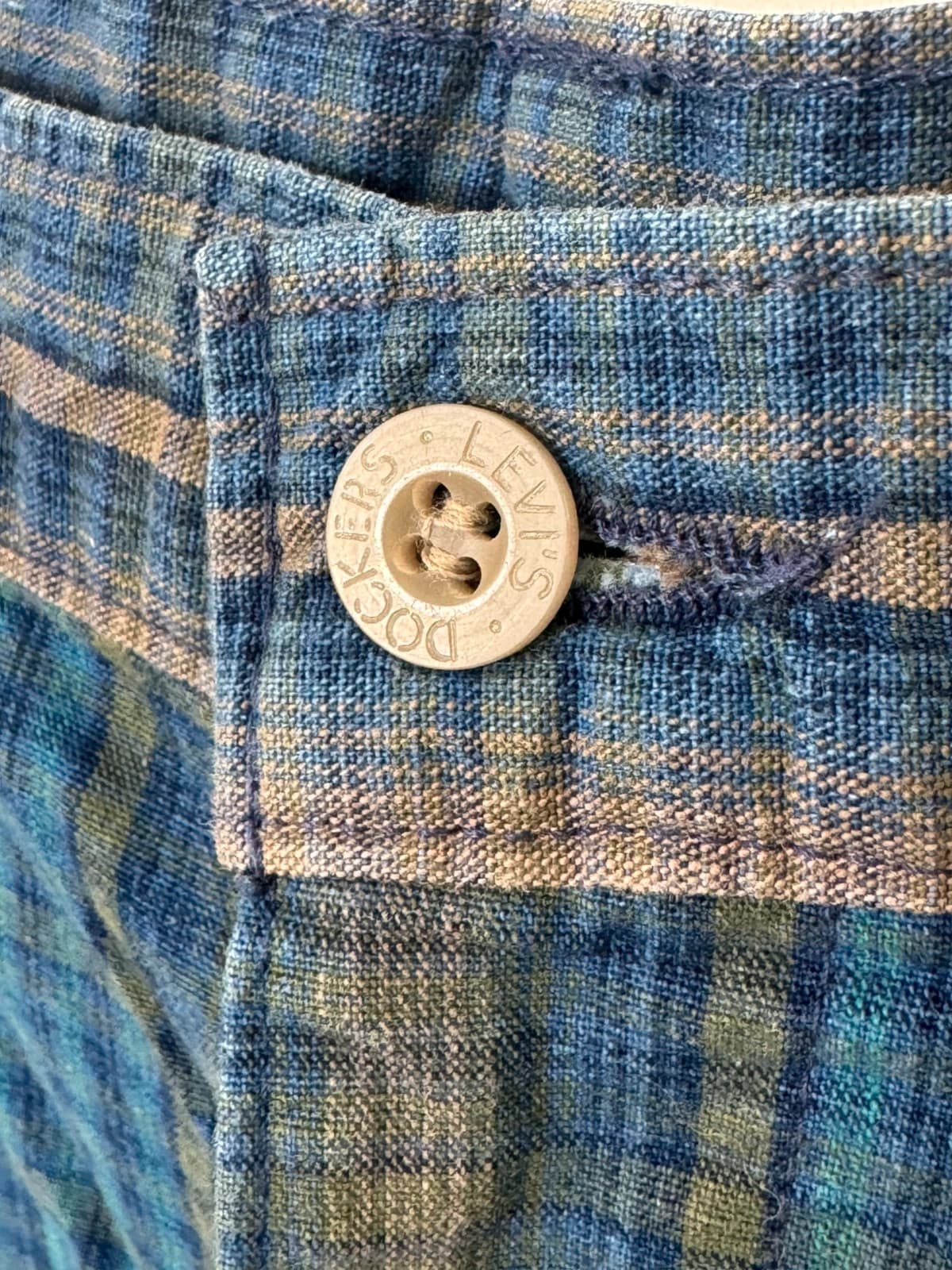 Short à carreaux Dockers Made in USA bleu vert taille 34/W34 - FP2603131 - Photo 7/10