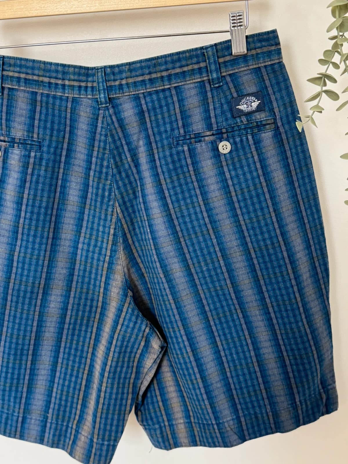 Short à carreaux Dockers Made in USA bleu vert taille 34/W34 - FP2603131 - Photo 8/10