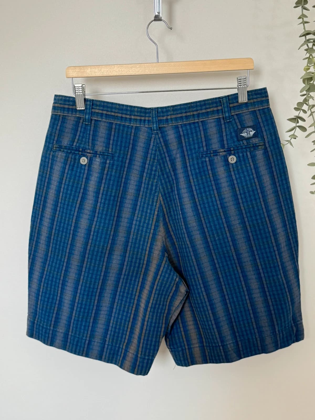 Short à carreaux Dockers Made in USA bleu vert taille 34/W34 - FP2603131 - Photo 9/10