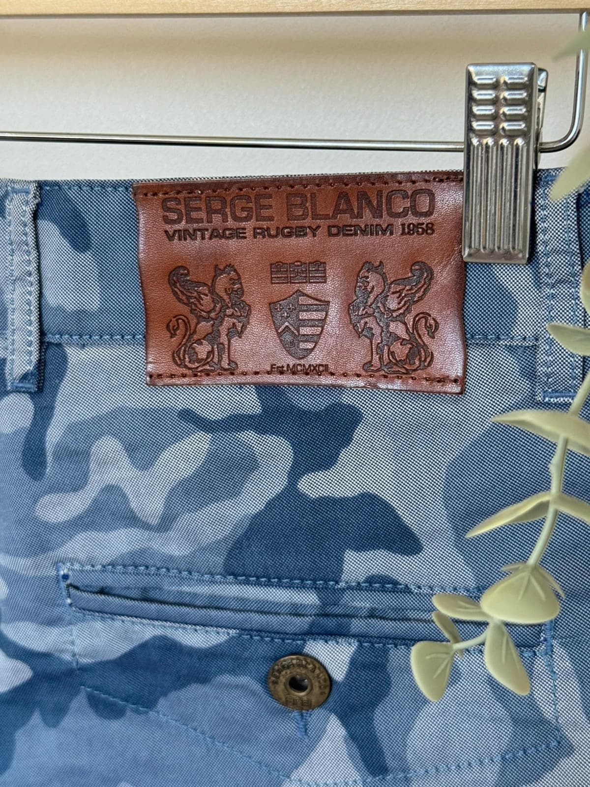 Short bermuda Serge Blanco camouflage bleu taille 34/W33-W34 - FP260323 - Photo 6/11