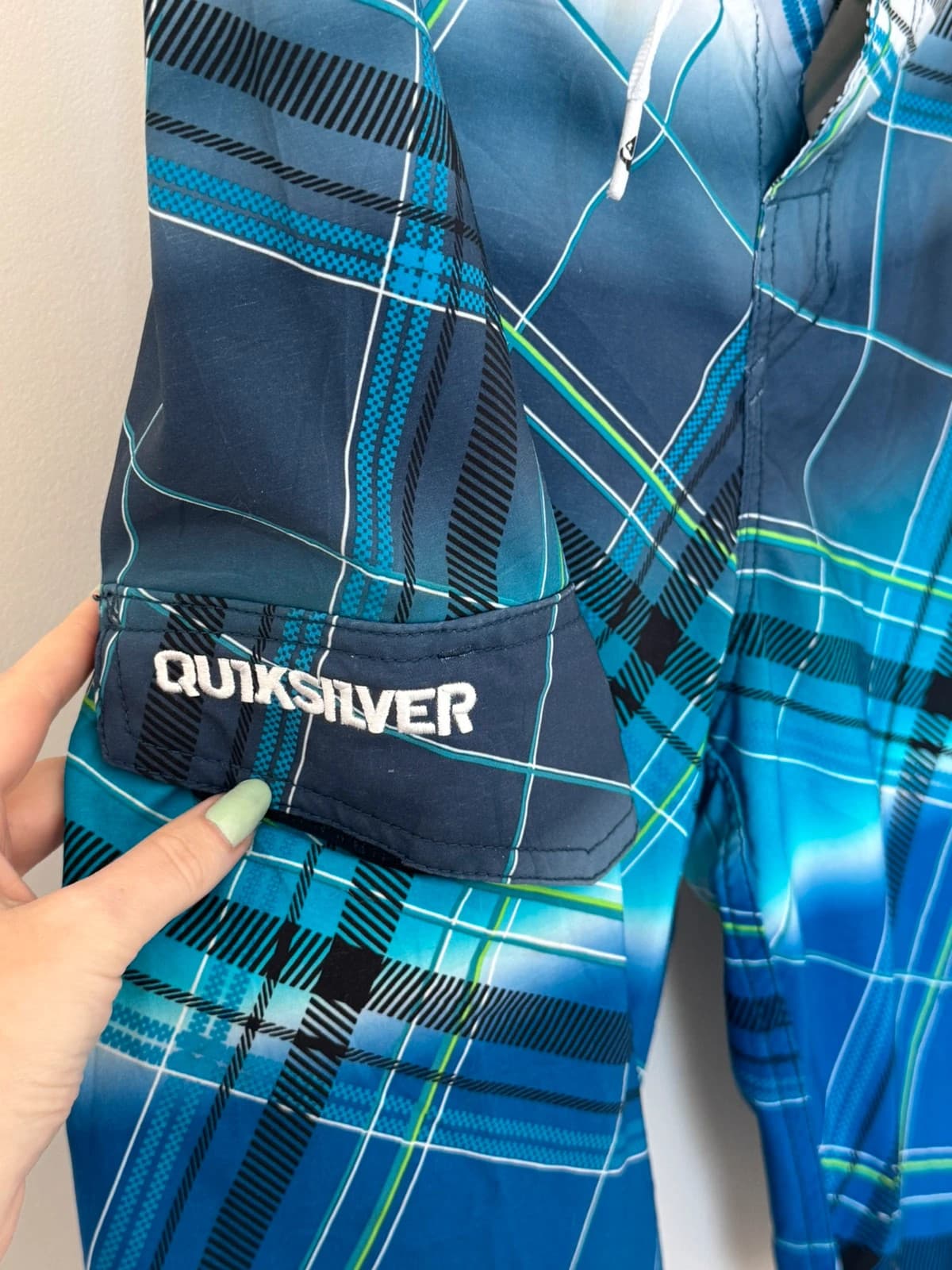 Short de bain Quiksilver bleu à carreaux taille S - PP2603190 - Photo 4/8
