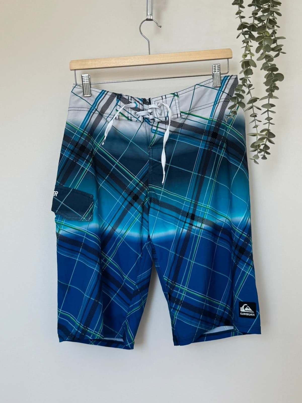 Short de bain Quiksilver bleu à carreaux taille S - PP2603190 - Photo 2/8