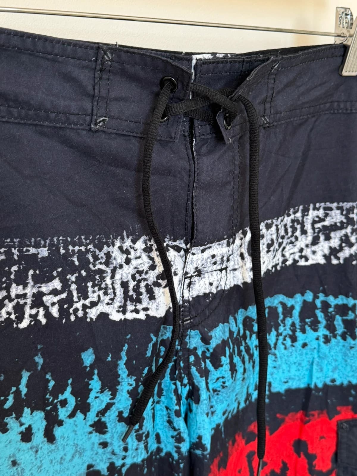 Short de bain boardshort 87 bleu marine/noir motif abstrait taille L - PP2603188 - Photo 3/7