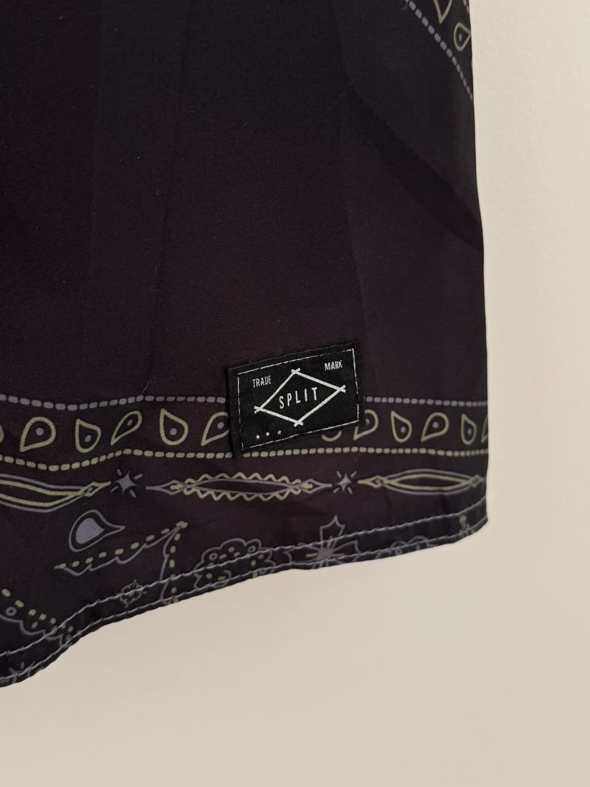 Short de bain boardshort Split Co noir motif bandana taille 30/M - PP2603192 - Photo 4/8