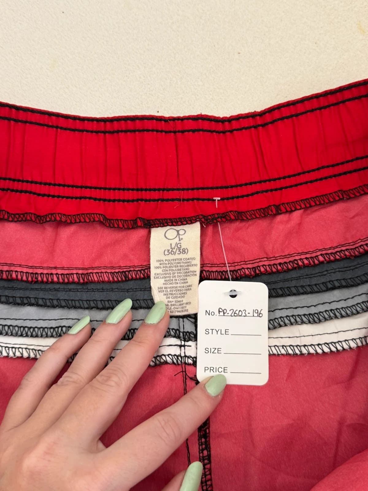 Short de bain boardshort OP rouge taille L/XL - PP2603196 - Photo 3/9
