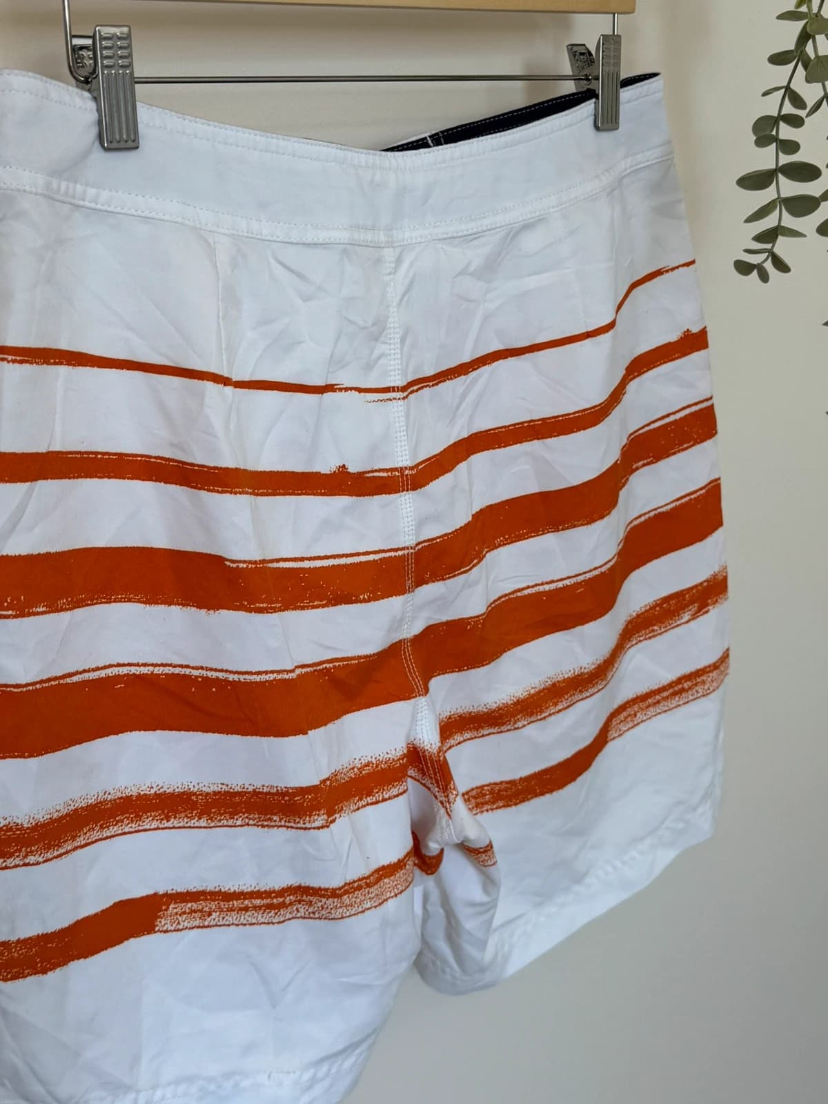 Short de bain Nautica blanc rayé orange taille L - PP2603210 - Photo 5/9