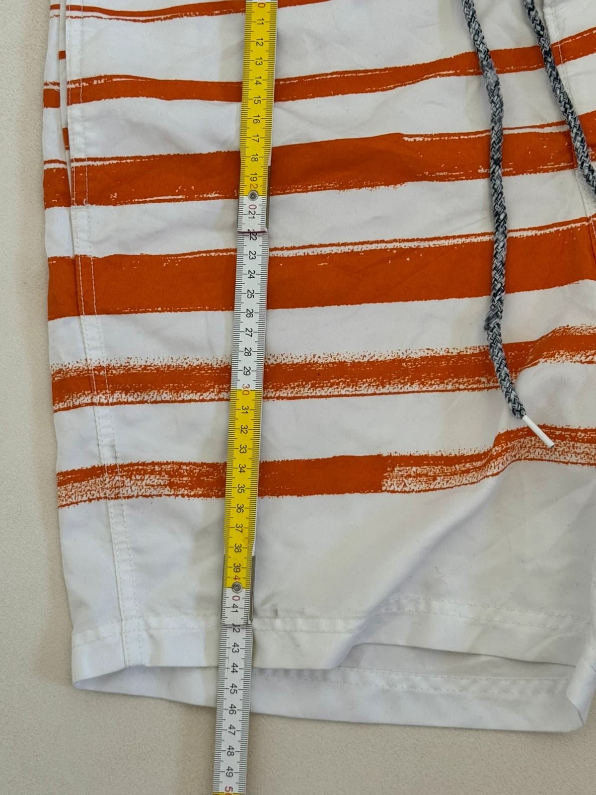 Short de bain Nautica blanc rayé orange taille L - PP2603210 - Photo 9/9