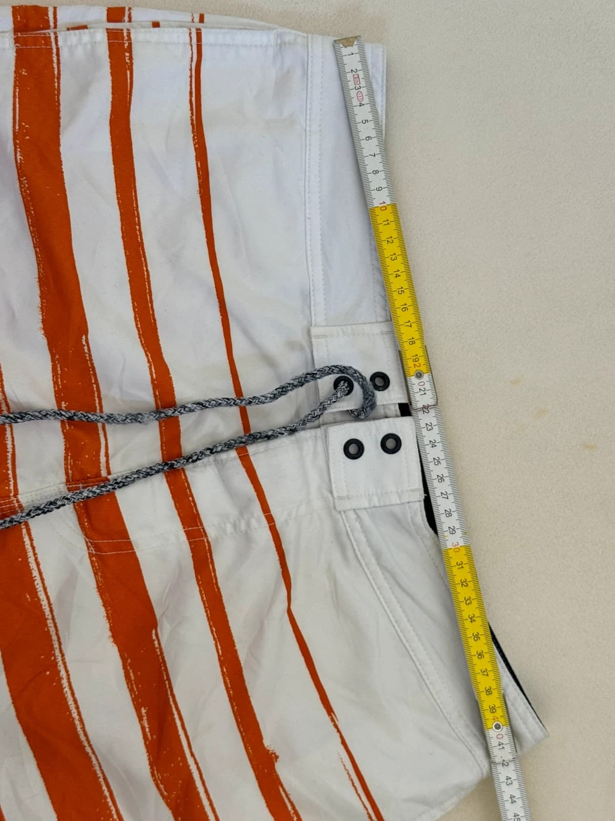 Short de bain Nautica blanc rayé orange taille L - PP2603210 - Photo 8/9