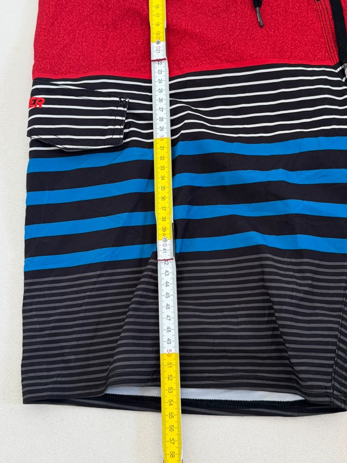 Short de bain boardshort Quiksilver rayé rouge bleu taille 34/L - PP2603218 - Photo 10/10