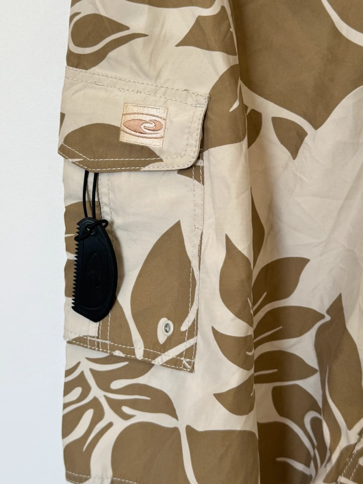 Short de bain Hawaiian beige kaki motif floral taille 30/S - PP2603225 - Photo 3/8