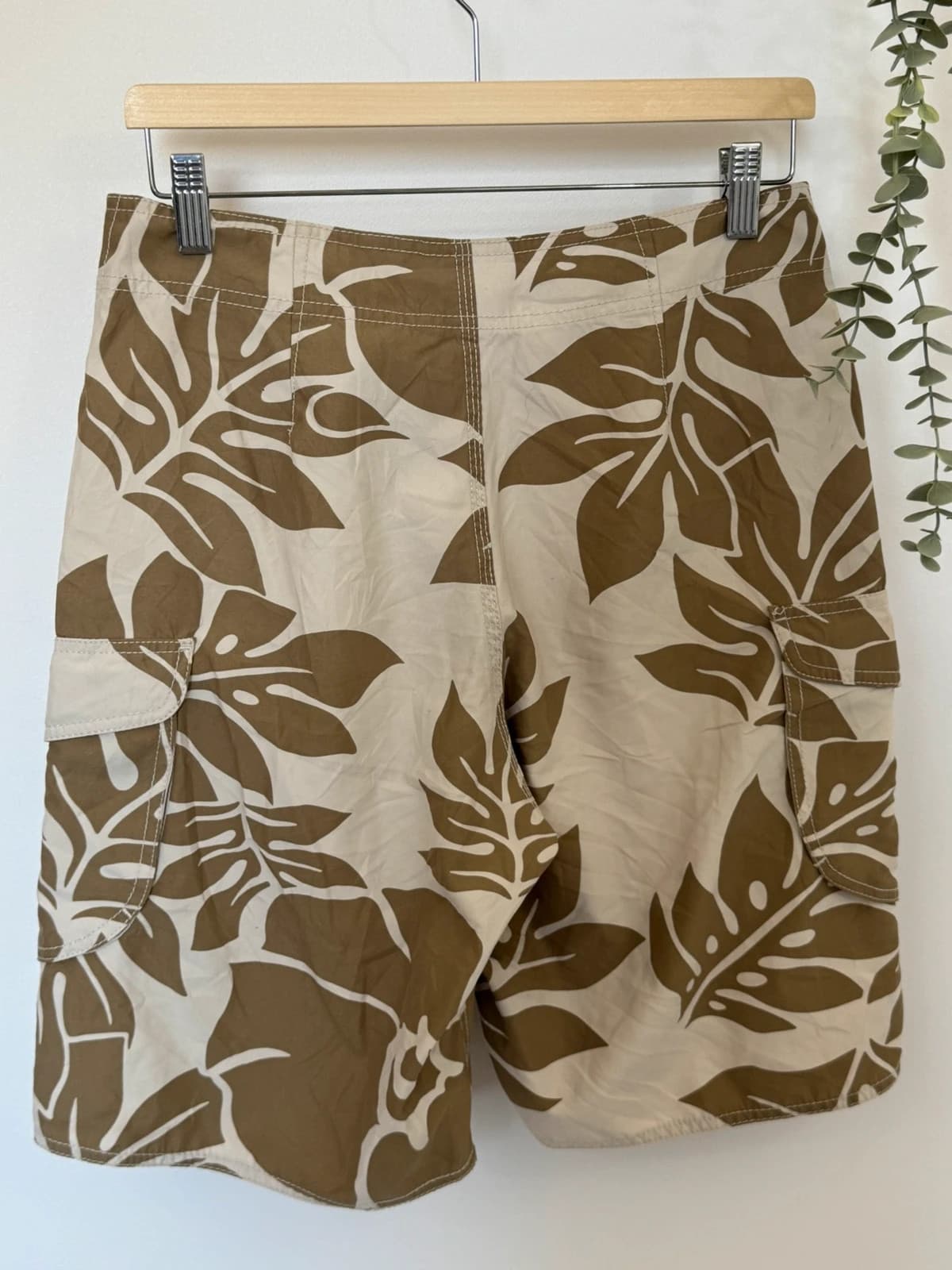 Short de bain Hawaiian beige kaki motif floral taille 30/S - PP2603225 - Photo 5/8