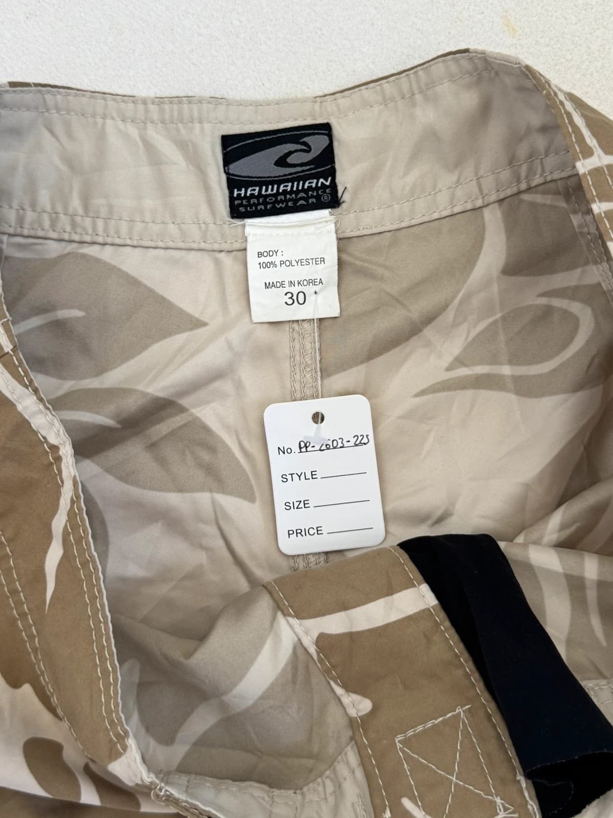 Short de bain Hawaiian beige kaki motif floral taille 30/S - PP2603225 - Photo 6/8