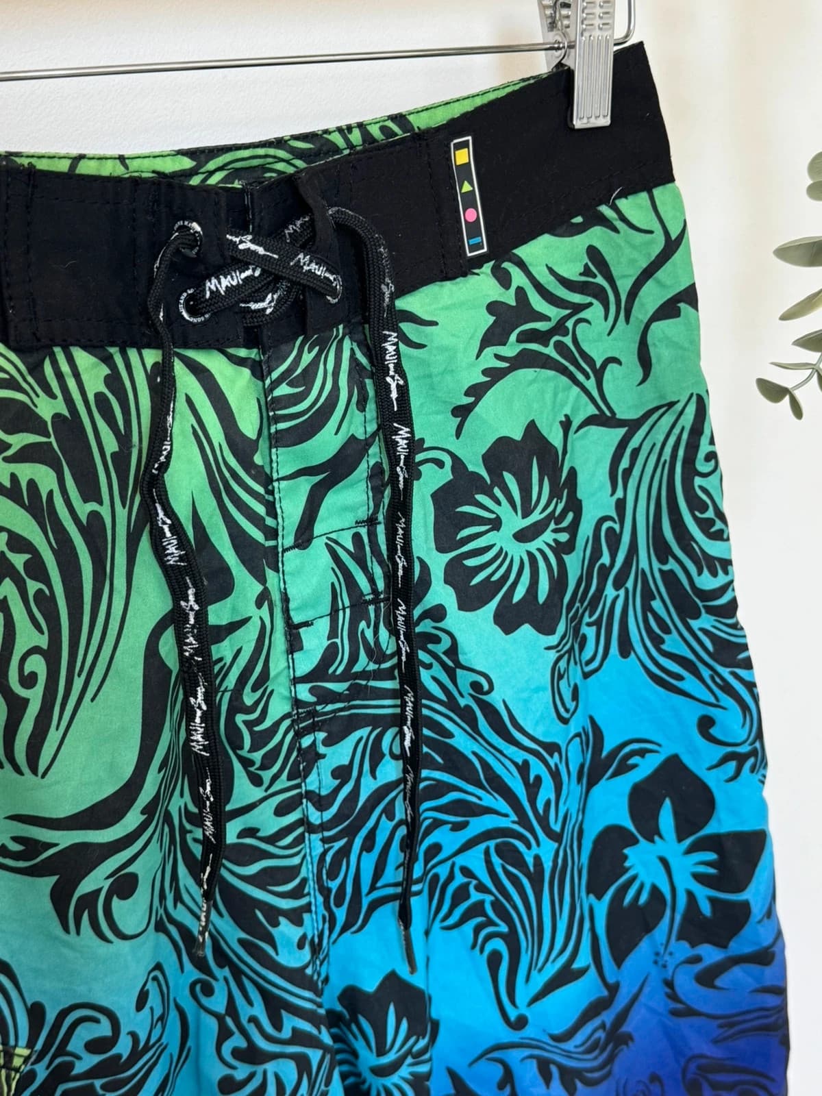 Short de bain Maui and Sons vert bleu violet taille 28/XS - PP2603240 - Photo 4/8