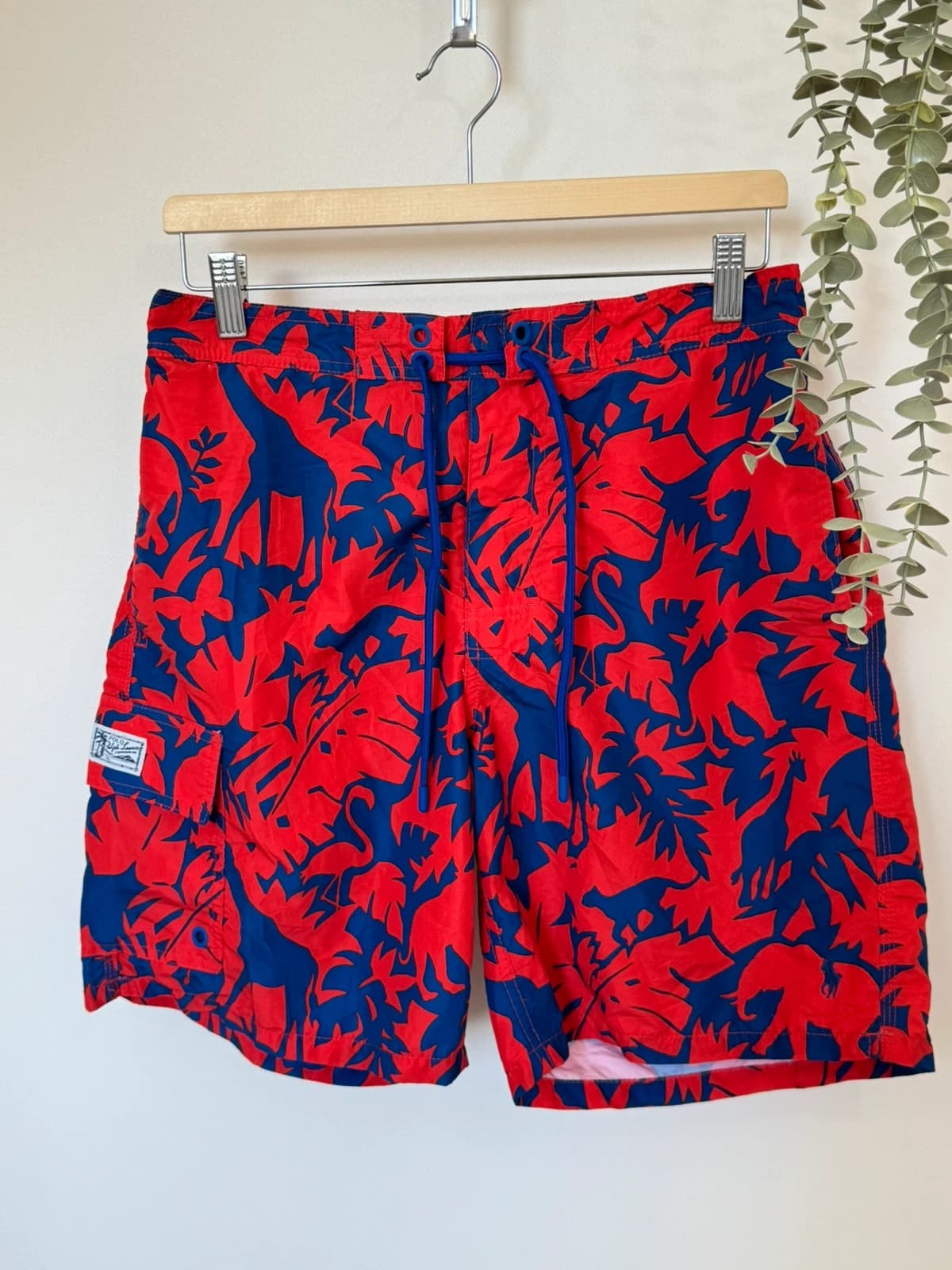 Short de bain Polo Ralph Lauren motifs jungle rouge bleu taille M - PP2603237 - Photo 2/11