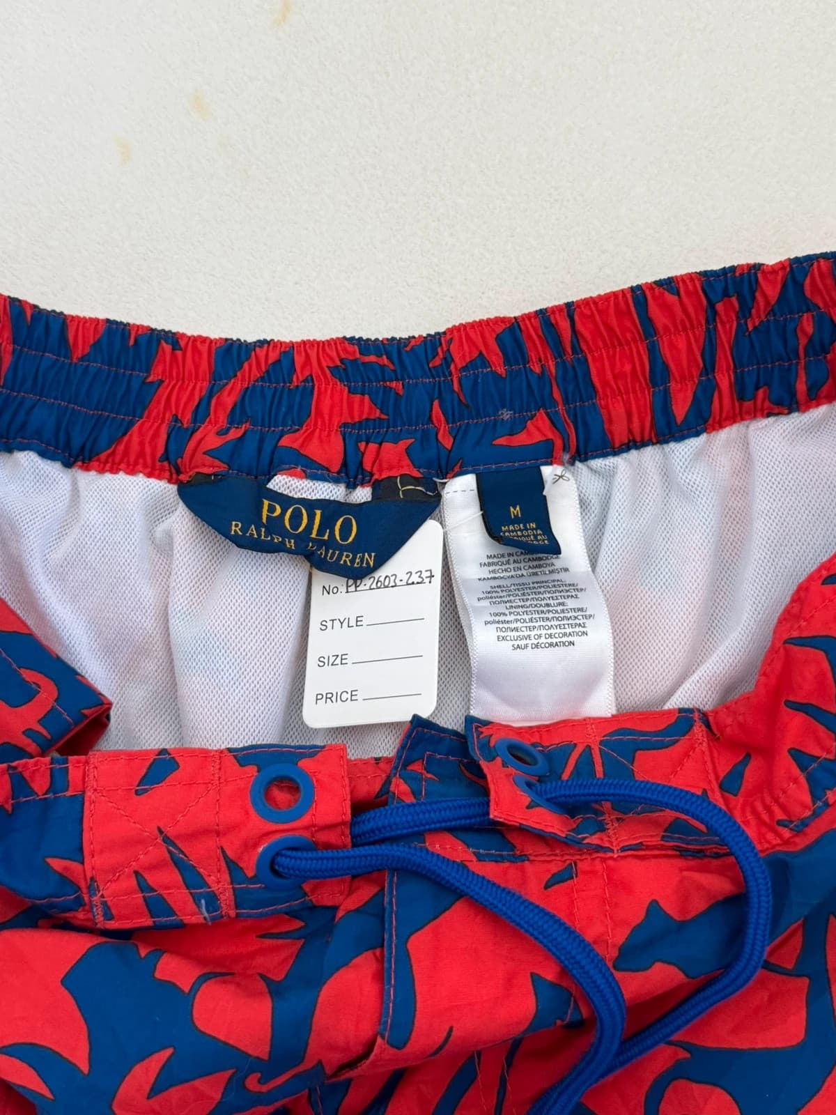 Short de bain Polo Ralph Lauren motifs jungle rouge bleu taille M - PP2603237 - Photo 3/11
