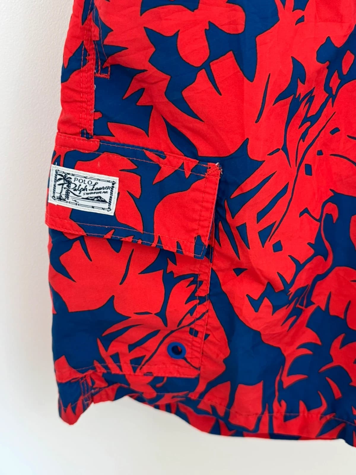 Short de bain Polo Ralph Lauren motifs jungle rouge bleu taille M - PP2603237 - Photo 6/11