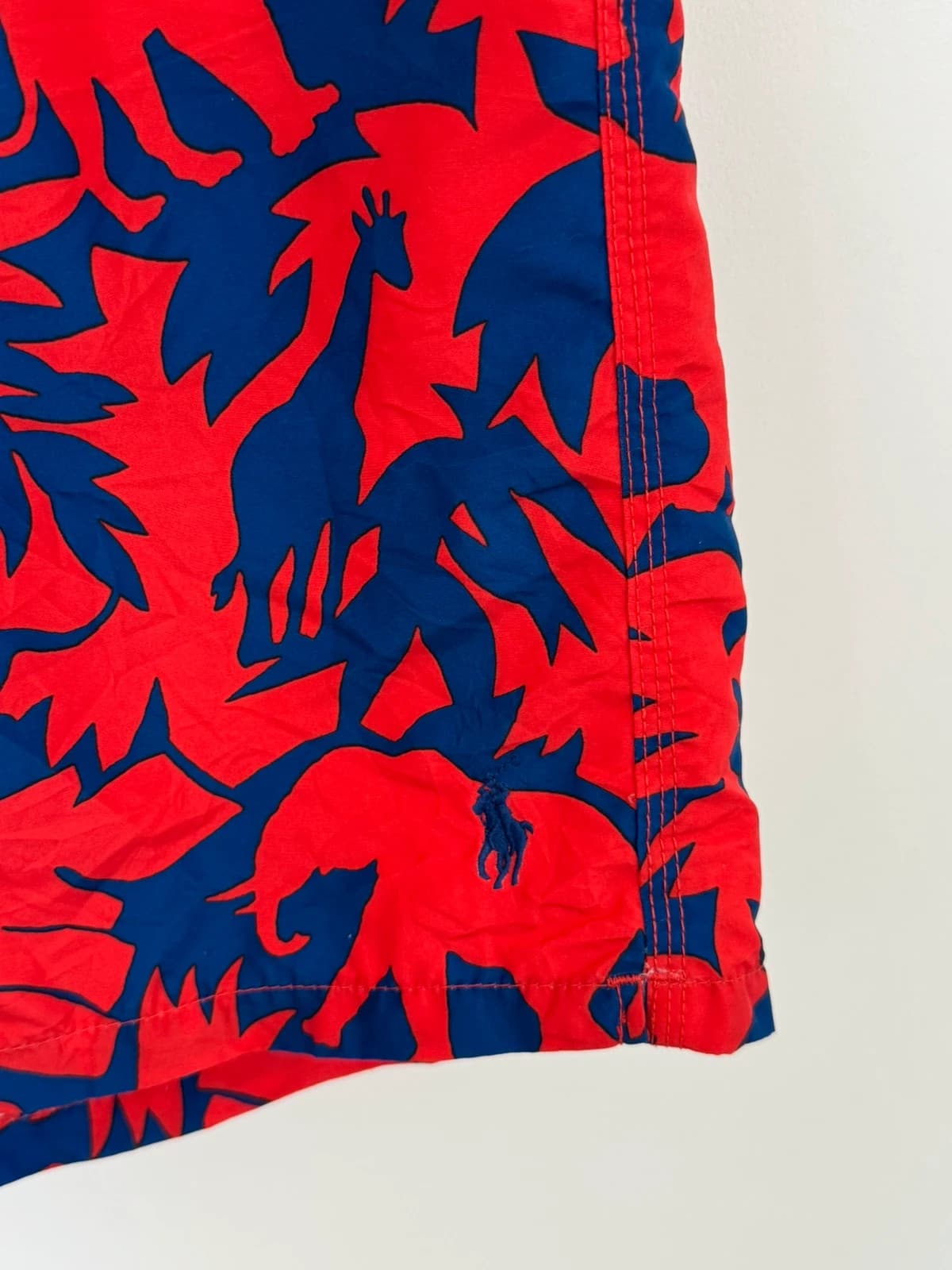 Short de bain Polo Ralph Lauren motifs jungle rouge bleu taille M - PP2603237 - Photo 7/11