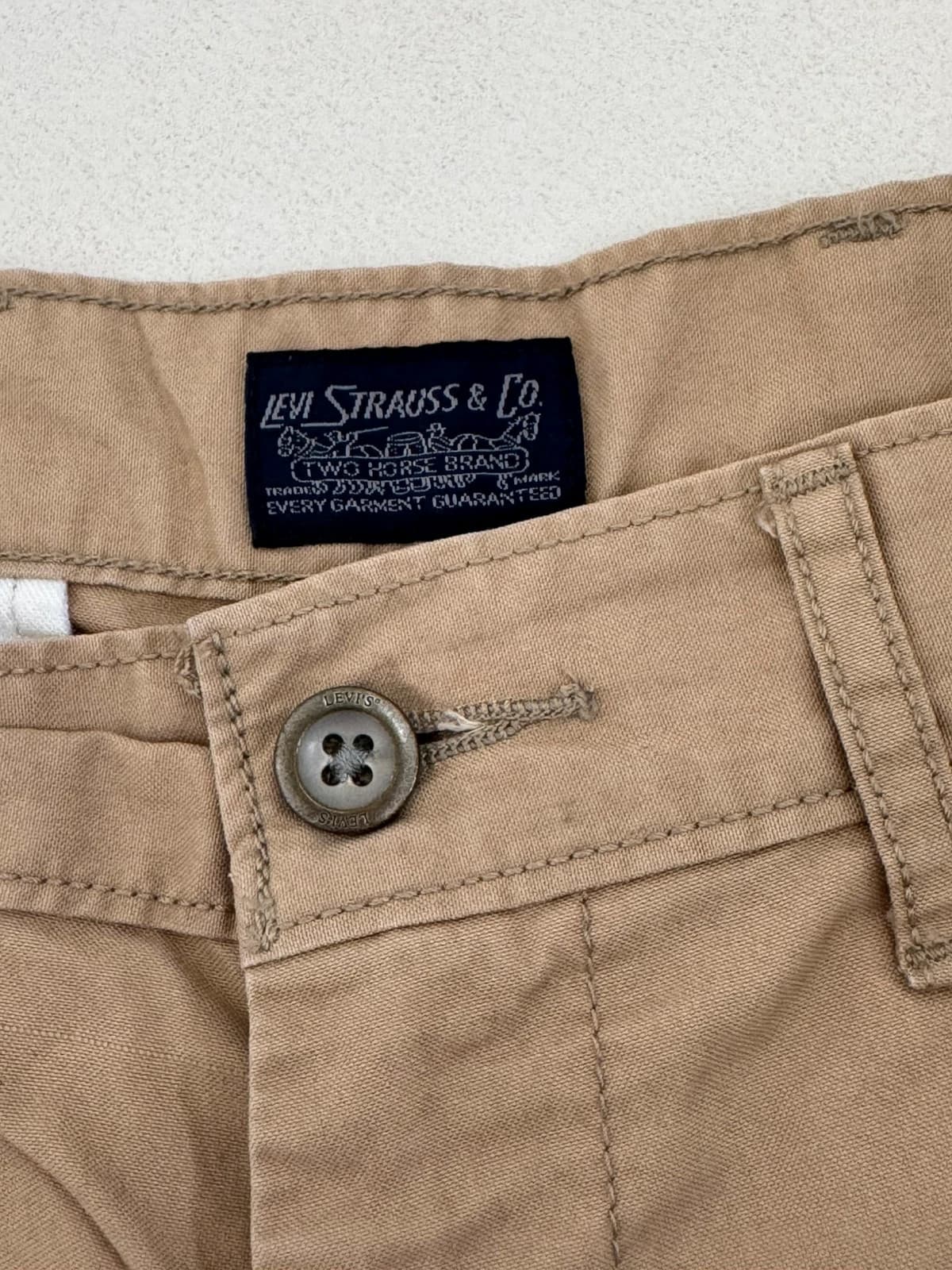 Short chino Levi's beige white tab taille W34 - PP2603153 - Photo 4/10