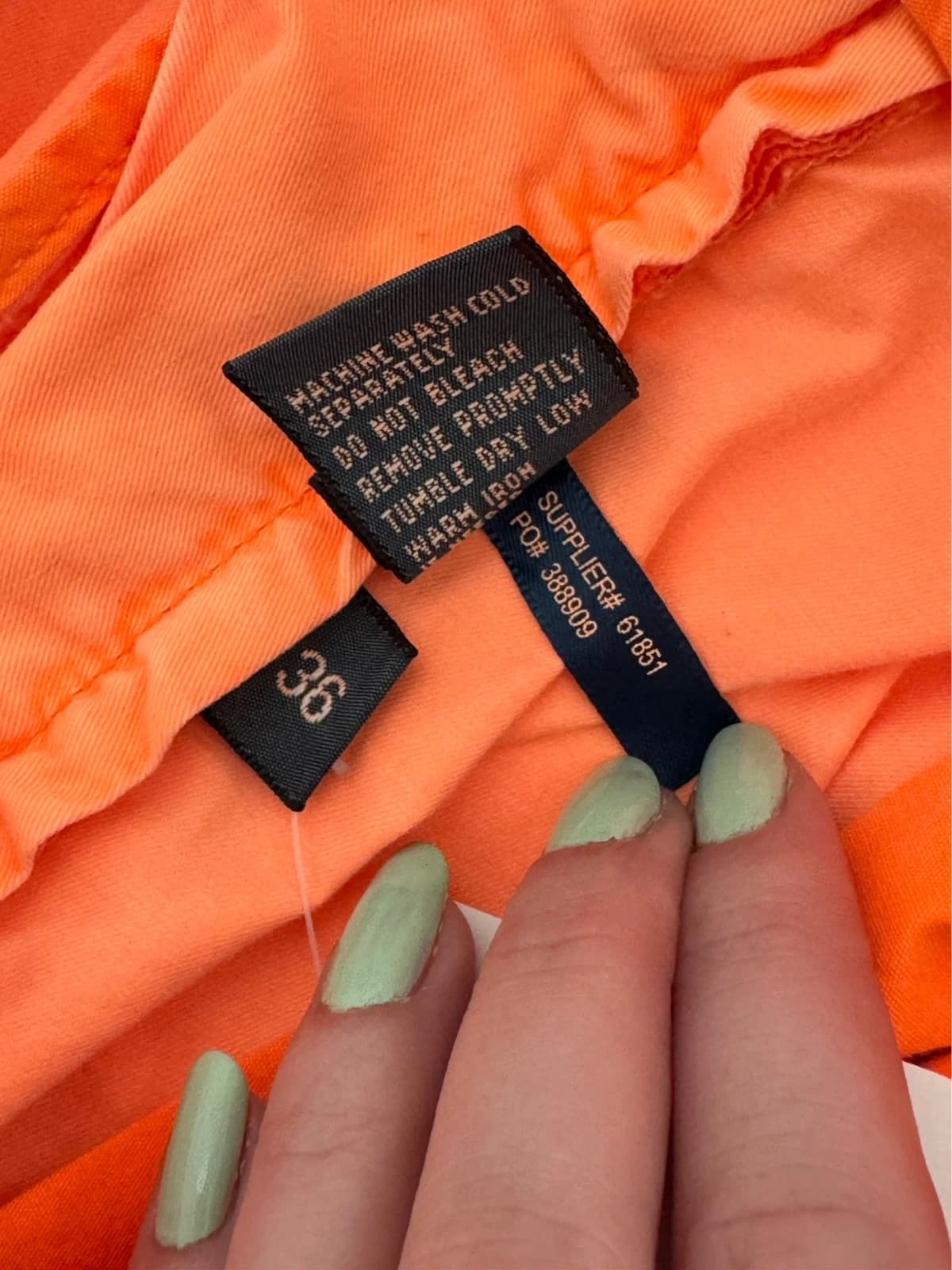Short chino classic fit Polo Ralph Lauren orange fluo taille W36 - PP2603176 - Photo 6/9