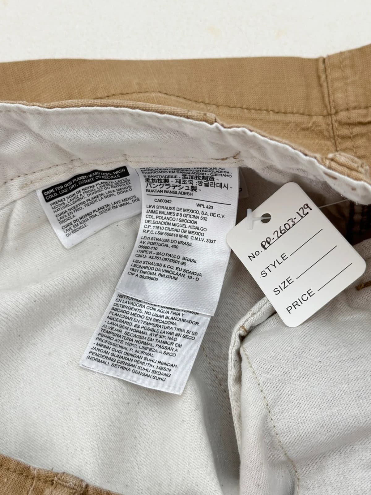 Short chino Levi's beige camel taille W34/L - PP2603129 - Photo 7/9