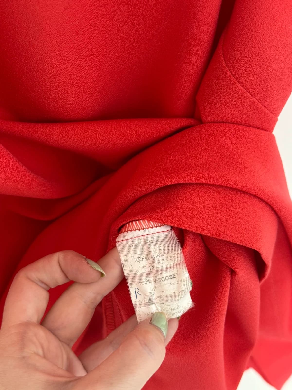 Robe droite sans manches Opullence rouge liseré jaune taille 1/S - Photo 6/8