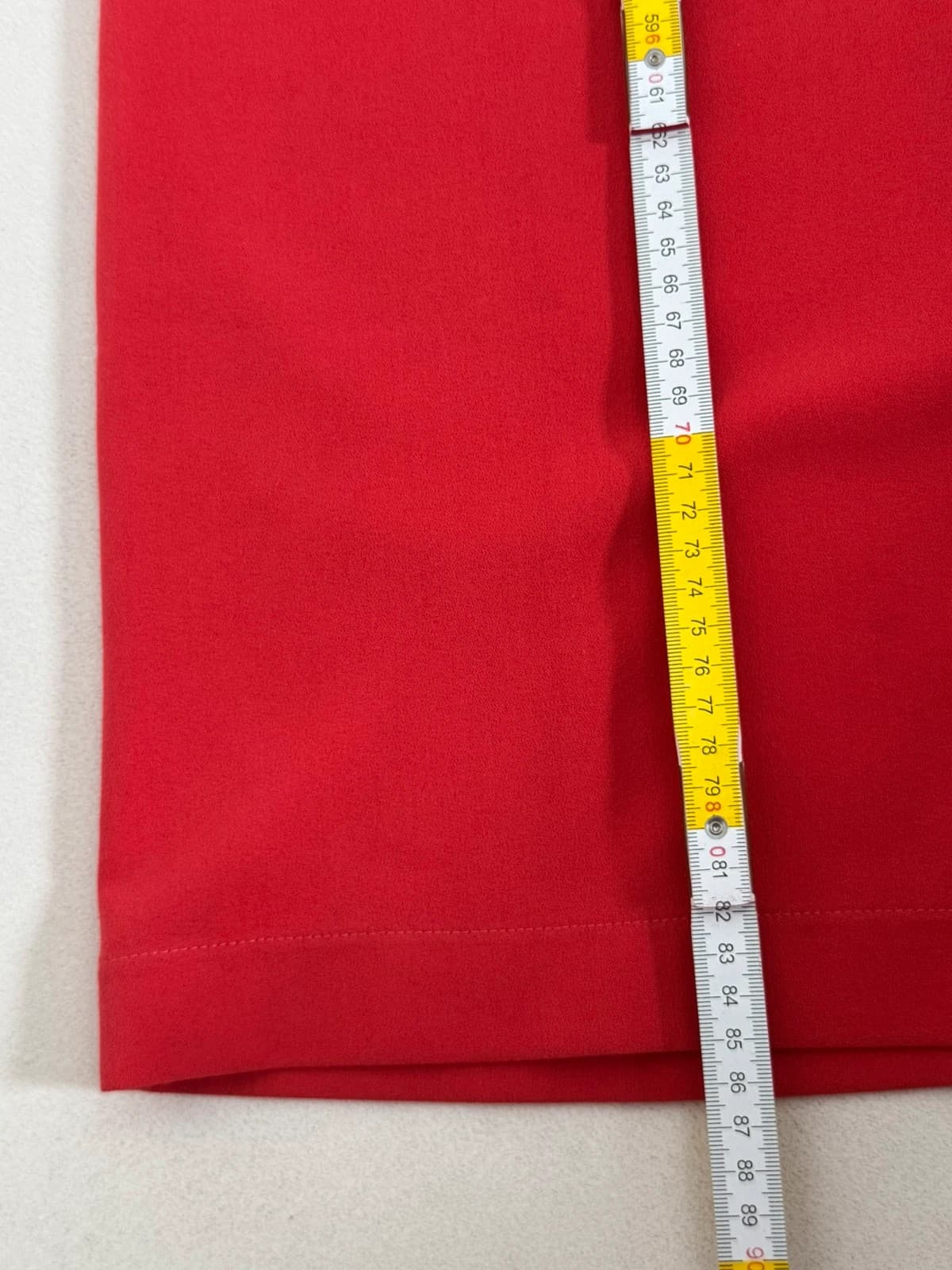 Robe droite sans manches Opullence rouge liseré jaune taille 1/S - Photo 8/8
