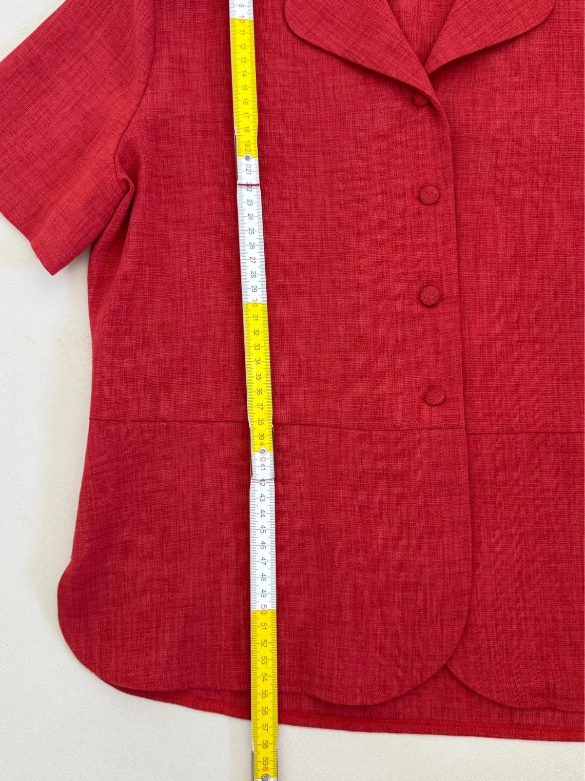 Ensemble tailleur haut jupe Un Jour Ailleurs rouge taille 40 - Photo 7/13
